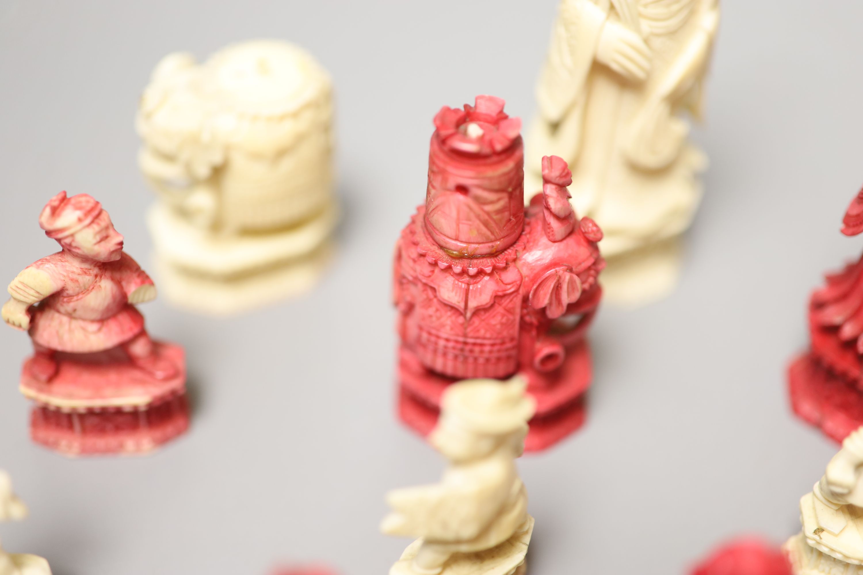 A Cantonese ivory part chess set